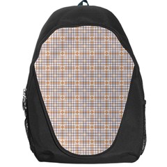 Portuguese Vibes - Brown and white geometric plaids Backpack Bag