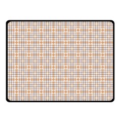 Portuguese Vibes - Brown and white geometric plaids Double Sided Fleece Blanket (Small) 