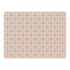 Portuguese Vibes - Brown and white geometric plaids Double Sided Flano Blanket (Mini) 