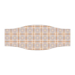 Portuguese Vibes - Brown and white geometric plaids Stretchable Headband