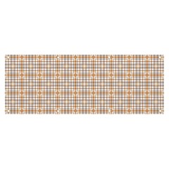 Portuguese Vibes - Brown and white geometric plaids Banner and Sign 8  x 3 