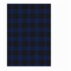 Black And Dark Blue Plaids Large Garden Flag (two Sides) by ConteMonfrey