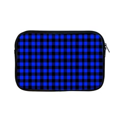 Black And Bic Blue Plaids Apple Ipad Mini Zipper Cases by ConteMonfrey