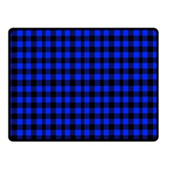 Black And Bic Blue Plaids Double Sided Fleece Blanket (small)  by ConteMonfrey