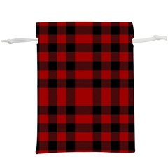 Red And Black Plaids  Lightweight Drawstring Pouch (xl) by ConteMonfrey