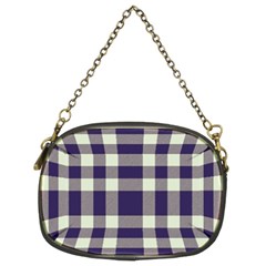 Dark Blue Plaid Chain Purse (two Sides) by ConteMonfrey