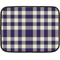 Dark Blue Plaid Double Sided Fleece Blanket (mini)  by ConteMonfrey