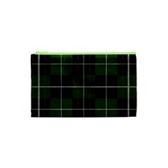 Modern Green Plaid Cosmetic Bag (xs) by ConteMonfrey