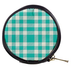 Turquoise Small Plaids  Mini Makeup Bag by ConteMonfrey