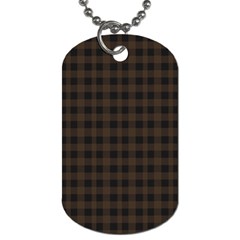 Brown And Black Small Plaids Dog Tag (one Side) by ConteMonfrey