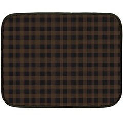 Brown And Black Small Plaids Fleece Blanket (mini) by ConteMonfrey