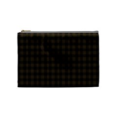 Brown And Black Small Plaids Cosmetic Bag (medium) by ConteMonfrey