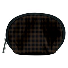 Brown and black small plaids Accessory Pouch (Medium)