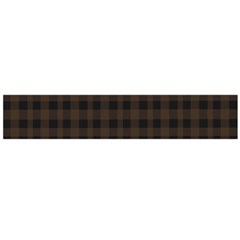 Brown and black small plaids Large Flano Scarf 