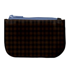 Brown And Black Small Plaids Large Coin Purse by ConteMonfrey