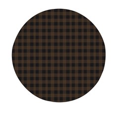 Brown and black small plaids Mini Round Pill Box (Pack of 5)