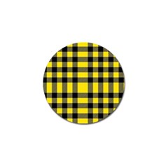 Yellow Plaids Straight Golf Ball Marker by ConteMonfrey