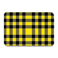 Yellow Plaids Straight Plate Mats by ConteMonfrey