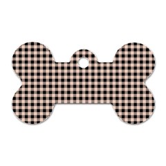 Purple Black Small Plaids Dog Tag Bone (two Sides) by ConteMonfrey