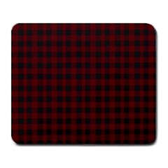Black Red Small Plaids Large Mousepads by ConteMonfrey