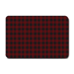 Black Red Small Plaids Small Doormat  by ConteMonfrey