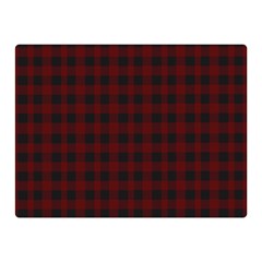 Black red small plaids Double Sided Flano Blanket (Mini) 