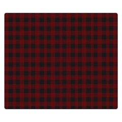 Black Red Small Plaids Double Sided Flano Blanket (small)  by ConteMonfrey