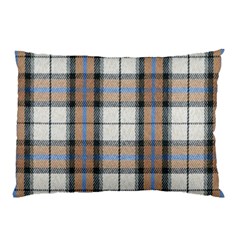 Cute Blue Grey White Plaids Pillow Case by ConteMonfrey