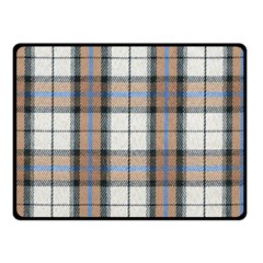 Cute Blue Grey White Plaids Double Sided Fleece Blanket (small)  by ConteMonfrey