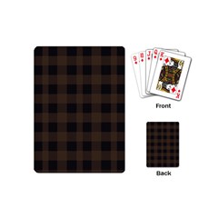 Brown And Black Plaids Playing Cards Single Design (mini) by ConteMonfrey