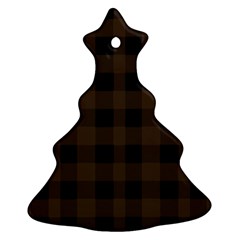 Brown And Black Plaids Christmas Tree Ornament (two Sides) by ConteMonfrey