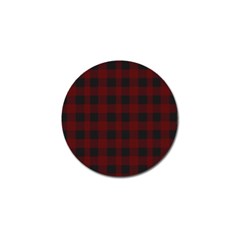 Dark Red Classic Plaids Golf Ball Marker by ConteMonfrey