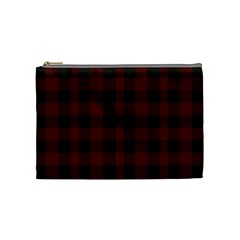 Dark Red Classic Plaids Cosmetic Bag (medium) by ConteMonfrey
