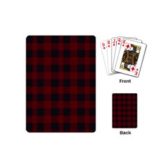 Dark Red Classic Plaids Playing Cards Single Design (mini) by ConteMonfrey