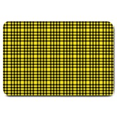 Yellow Small Plaids Large Doormat  by ConteMonfrey