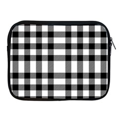 Black White Plaids  Apple Ipad 2/3/4 Zipper Cases by ConteMonfrey