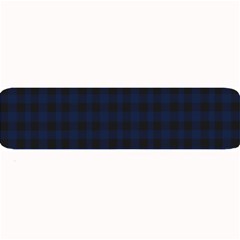 Black And Blue Classic Small Plaids Large Bar Mats by ConteMonfrey