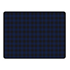 Black And Blue Classic Small Plaids Double Sided Fleece Blanket (small) 