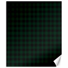 Black And Dark Green Small Plaids Canvas 20  X 24  by ConteMonfrey