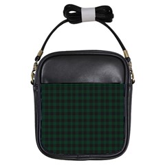 Black And Dark Green Small Plaids Girls Sling Bag by ConteMonfrey