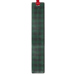 Black And Dark Green Small Plaids Large Book Marks by ConteMonfrey