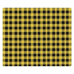 Black And Yellow Small Plaids Double Sided Flano Blanket (small)  by ConteMonfrey