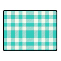 Turquoise Plaids Fleece Blanket (small) by ConteMonfrey