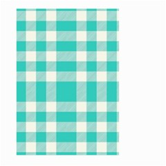 Turquoise Plaids Large Garden Flag (two Sides) by ConteMonfrey