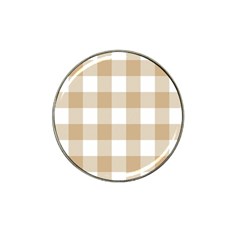 Clean Brown And White Plaids Hat Clip Ball Marker (4 Pack) by ConteMonfrey