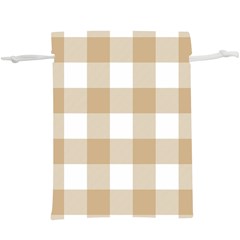 Clean Brown And White Plaids  Lightweight Drawstring Pouch (xl) by ConteMonfrey