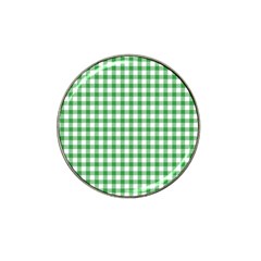 Straight Green White Small Plaids Hat Clip Ball Marker (10 Pack) by ConteMonfrey