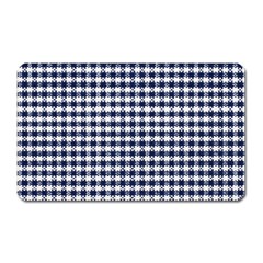 Small Blue And White Plaids Magnet (rectangular) by ConteMonfrey