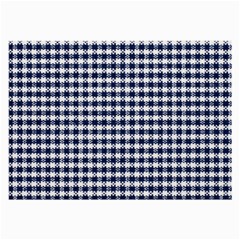 Small Blue And White Plaids Large Glasses Cloth (2 Sides) by ConteMonfrey