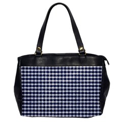 Small Blue And White Plaids Oversize Office Handbag by ConteMonfrey